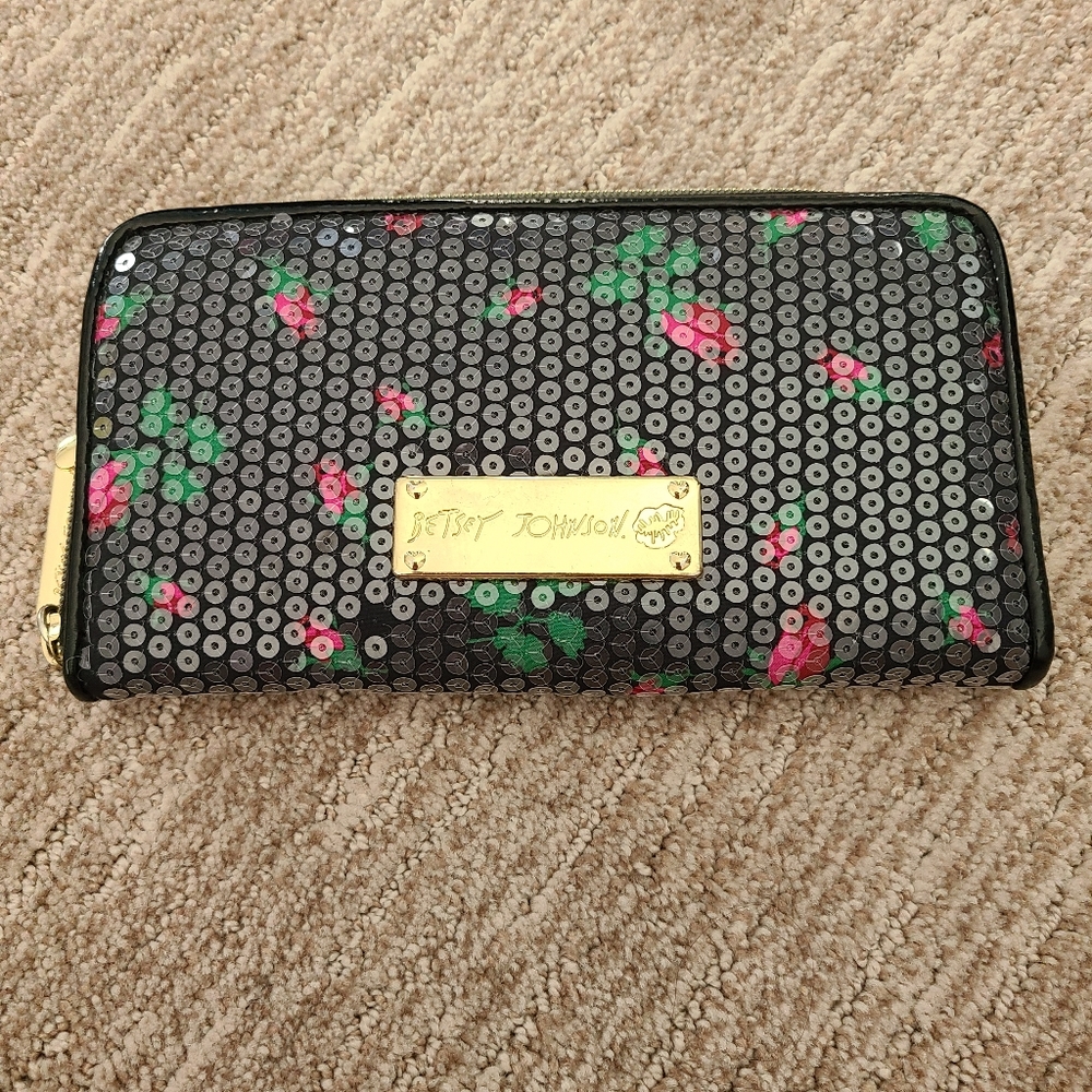 Betsey Johnson sequins wallet